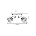 Fantasia Fantasia Janeiro plafondlamp met 3 lichtpunten, fitting E14, zwart met brons, staal, diameter 390 mm