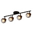 Fantasia Plafon de techo Fantasia Janeiro en forma de barra con 4 puntos de luz, casquillo E14, negro y bronce, acero