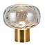 Fantasia Fantasia Astrid table lamp with E27 fitting, gold-coloured metal with ash gray glass, 300 mm diameter