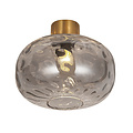 Fantasia Fantasia Astrid ceiling lamp with E27 fitting, gold-coloured metal with ash gray glass, 300 mm diameter