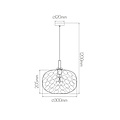 Fantasia Fantasia Astrid Maxi Pendelleuchte mit E27-Fassung, goldfarbenes Metall mit aschgrauem Glas, 300 mm Durchmesser, dimmbar