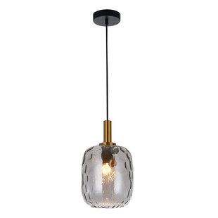Fantasia OKIRU pendant lamp E27 black with grey glass Ø180mm