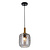 Fantasia Lámpara colgante Fantasia OKIRU E27 negro y cristal gris Ø180mm