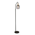 Fantasia Fantasia OKIRU Stehleuchte E27 schwarz mit aschgrauem Glas Ø180mm, Höhe 1730mm, Fuß Ø280mm, IP20