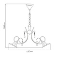 Fantasia Fantasia Tabor lámpara colgante cromo, 5x G9 LED (2700K, máx. 2,5W) incluidas, Ø630 x H750 mm, IP20