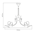 Fantasia Fantasia Tabor suspension chromée, 8x G9 LED incl. 2700K, diamètre 732 mm, hauteur 667 mm, IP20, classe énergétique F