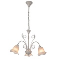 Fantasia Fantasia Surya lámpara de araña 3x E14, acero y vidrio, blanco antiguo, 587 x 401 mm, máx. 40W por lámpara, IP20