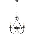 Fantasia Fantasia Marquis luster 3x E14 antiek zwart - dimbaar, staal en glas, 520 x 504 mm, IP20