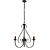 Fantasia Lustre Marquis Fantasia 3x E14 noir antique, acier et verre