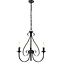 Fantasia Fantasia Marquis chandelier 3x E14 antique black - dimmable, steel and glass, 520 x 504 mm, IP20
