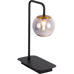 Fantasia Hasselt lámpara de mesa G9 LED, negro mate/bronce