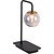 Fantasia Tsuru tafellamp G9 LED dimbaar mat zwart/brons met asgrijs glas