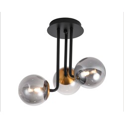Fantasia Hasselt Deckenleuchte 3x G9 LED, mattschwarz/bronze