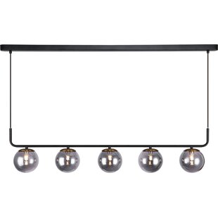 Fantasia TSURU lámpara colgante 5x G9 LED negro mate/bronce