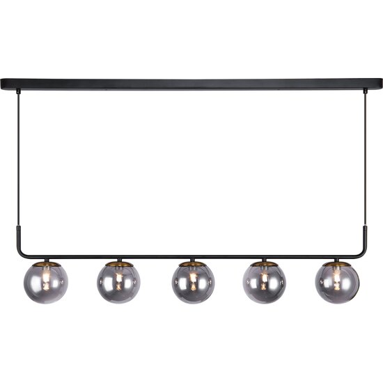 Fantasia Fantasia TSURU Pendelleuchte mit 5x G9 LED, mattschwarz/bronze, 2700K warmweiß, dimmbar, 1005 x 1200 mm