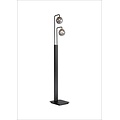 Fantasia Fantasia Hasselt Stehleuchte mit 2x G9 LED (2,5W, 2700K) und Dimmer, mattschwarz/bronze mit aschgrauem Glas, 300 x 1530 mm