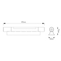 Fantasia Fantasia Tour applique LED, 5W 400 lumens 3000K, argent mat en aluminium et plexiglas, 445 x 70 x 58 mm