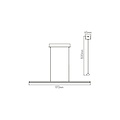 Fantasia Fantasia Lino LED hanglamp wit, aluminium, 24W 1970 lumen 3000K warm wit licht, dimbaar, IP20, 150 cm hoog