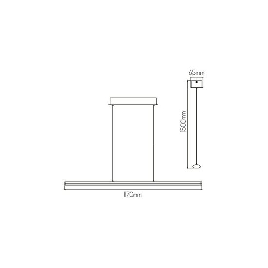 Fantasia Fantasia Lino lámpara colgante LED blanca, aluminio, 24W 1970 lúmenes 3000K blanco cálido, regulable, IP20, 150 cm