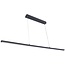 Fantasia Lámpara colgante LED Fantasia Lino, aluminio negro, LED regulable 24W, 1970 lúmenes, 3000K blanco cálido, IP20, altura 1500 mm