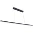 Fantasia Lino suspension LED, aluminium noir, 24W LED dimmable, 1970 lumens, 3000K blanc chaud, IP20, hauteur 1500 mm