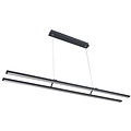 Fantasia Fantasia Lino lámpara colgante doble LED, aluminio negro, 2x24W, 3290 lúmenes, 3000K blanco cálido, regulable, IP20
