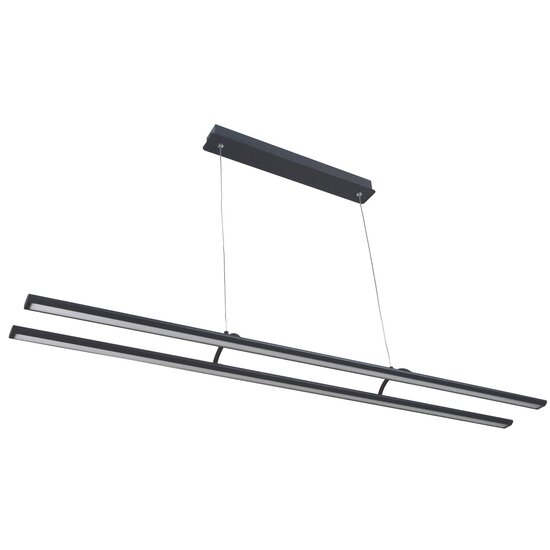 Fantasia Fantasia Lino double LED pendant lamp, black aluminium, 2x24W, 3290 lumen, 3000K warm white, dimmable, IP20