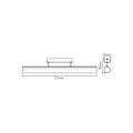 Fantasia Fantasia Rory zwarte aluminium LED wandlamp, 117 cm, 24W, 2535 lumen, 3000K warm wit, IP20, energieklasse F