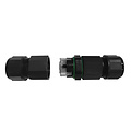 Fantasia Fantasia Conector lineal IP68 - impermeable, PA66, negro, conexión rápida sin tornillos
