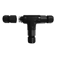 Fantasia Fantasia T-Connector IP68, schroefloze waterdichte kabelconnector voor LED strips, PA66, zwart