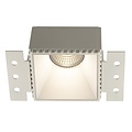 Fantasia Fantasia Kasso foco empotrable cuadrado sin marco para GU10 (bombilla no incluida), aluminio blanco, 84x55mm, IP20