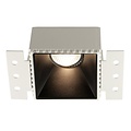 Fantasia Fantasia Casso vierkante randloze inbouwspot GU10, zwart aluminium, 84x55mm, IP20