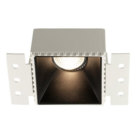 Fantasia Fantasia Casso vierkante randloze inbouwspot GU10, zwart aluminium, 84x55mm, IP20