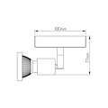 Fantasia Fantasia Robin plafonnier noir/bronze, 1 point lumineux GU10 LED 5W dimmable, 2700K blanc chaud, IP20, 77 x 100 mm