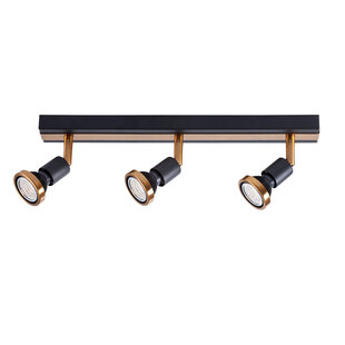 Fantasia Robin foco de techo 3 luces negro/bronce GU10 LED regulable