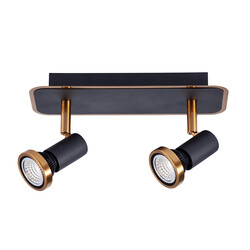 Fantasia Xiana foco de techo 2L negro/bronce GU10 LED 5W regulable