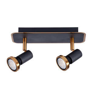 Fantasia Xiana foco de techo 2L negro/bronce GU10 LED 5W regulable