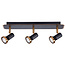 Fantasia Fantasia Xiana foco de techo orientable negro/bronce, 3 luces GU10 LED 5W regulable, 2700K