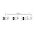 Fantasia Fantasia Xiana foco de techo orientable negro/bronce, 3 luces GU10 LED 5W regulable, 2700K