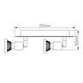 Fantasia Fantasia Xiana spot de plafond carré, 4 spots GU10 LED 5W dimmables, 2700K, noir/bronze, 250x105mm