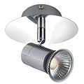 Fantasia Plafonnier Fantasia Rivera avec source LED GU10 5W dimmable, finition chrome et indice IP44 pour pièces humides.