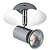 Fantasia Rivera plafondlamp GU10 LED 5W dimbaar chroom aluminium IP44