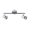 Fantasia Fantasia Lorenzo ceiling light 2-light chrome, GU10 LED 5W dimmable, IP44 moisture-resistant