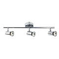 Fantasia Fantasia Rivera balkplafondlamp met 3x GU10 5W dimbare LED, chroom, aluminium, IP44, 475x120mm