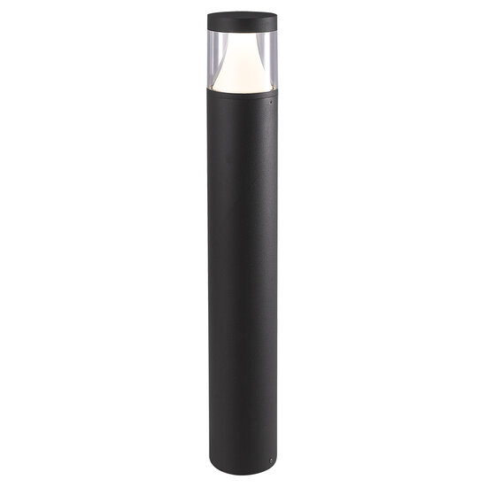Fantasia Fantasia Ursula poteau de jardin bas, aluminium, noir, 9W LED 3000K, IP65, diamètre 90 mm, hauteur 650 mm