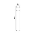 Fantasia Fantasia Ursula niedriger Gartenpfosten, Aluminium, schwarz, 9W LED 3000K, IP65, Durchmesser 90 mm, Höhe 650 mm