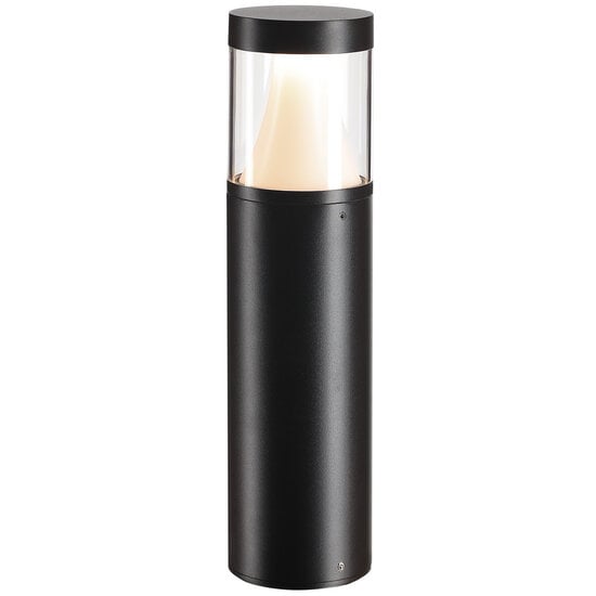 Fantasia Tulga poste de jardín 9W LED, 1071 lúmenes, 3000K blanco cálido, aluminio negro, Ø90 x 350 mm, IP65 impermeable