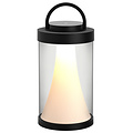 Fantasia Fantasia TULGA lámpara de mesa LED recargable, 2W, 3000K blanco cálido, IP54, aluminio negro, 140x250mm