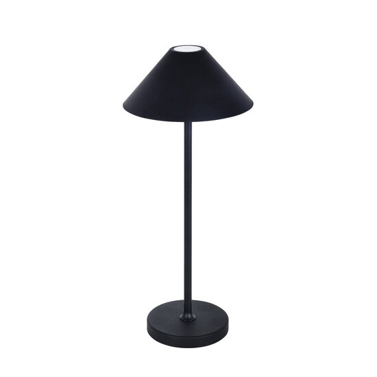 Fantasia Fantasia Amuse oplaadbare LED tafellamp in zwart staal en plexi – 3W, 320 lumen, 3000K, IP54, energieklasse F