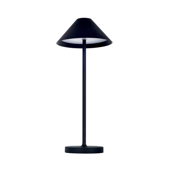 Fantasia Fantasia Amuse oplaadbare LED tafellamp in zwart staal en plexi – 3W, 320 lumen, 3000K, IP54, energieklasse F